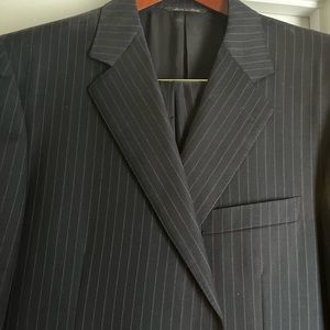 Black Pinstripe Canali Suit Set